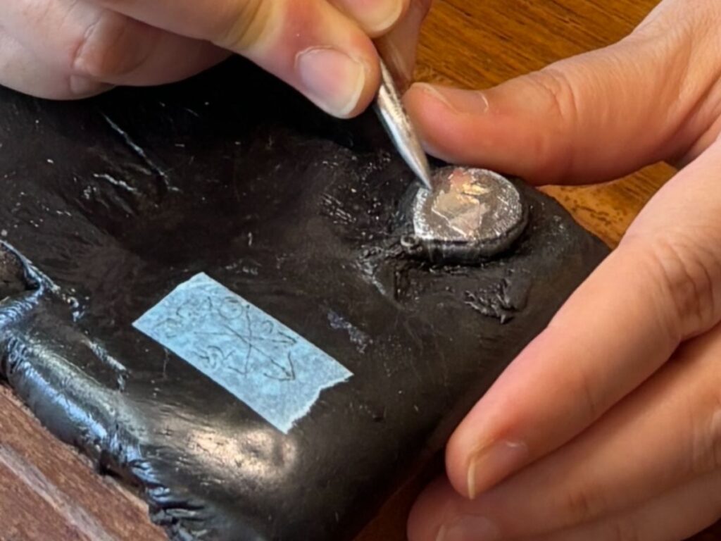 布目消し作業